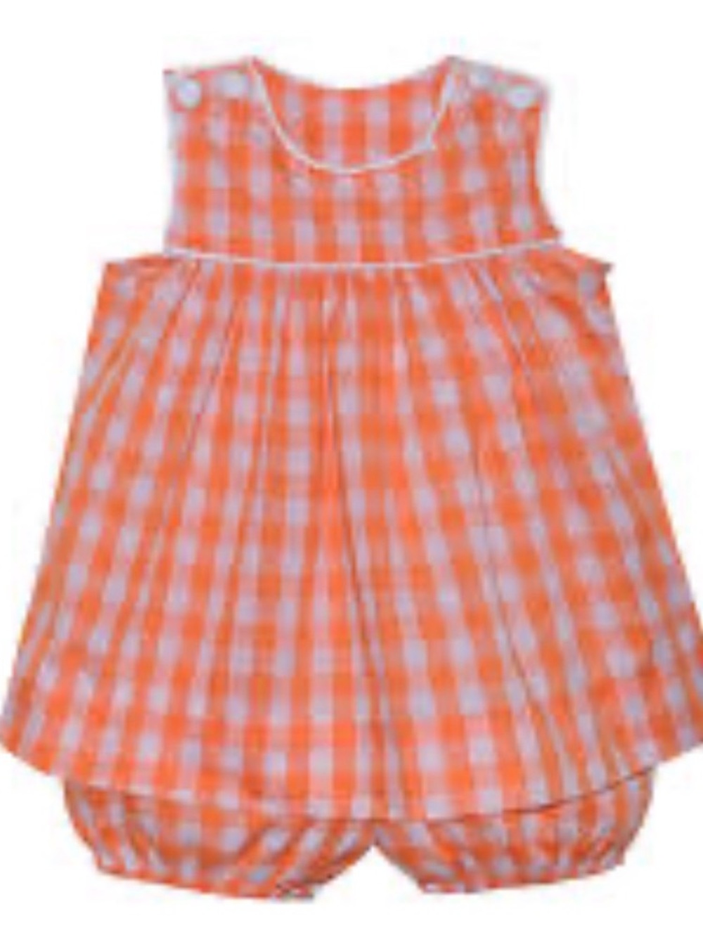 Remember Nguyen orange and white gingham bloomer Set | 24 MNTHS 🍊